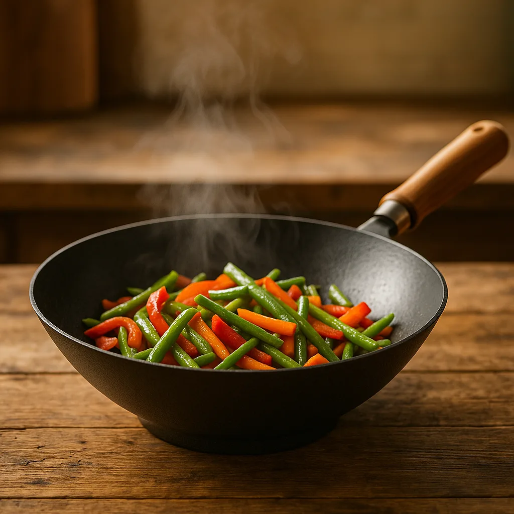 wok en fonte